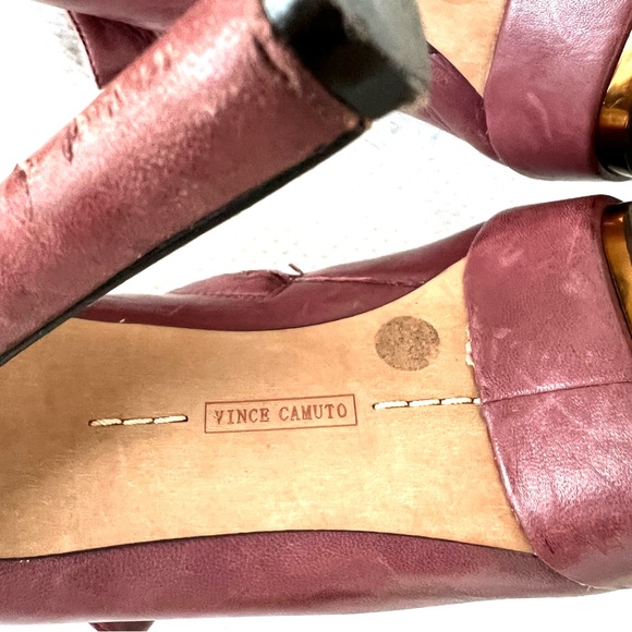 Vince Camuto Magenta Leather Hight Heel Plarform Booties - Picture 10 of 11